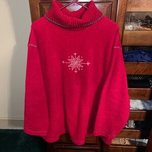 Marsh Landing II Vibrant Red Knitwear Turtleneck Sweater